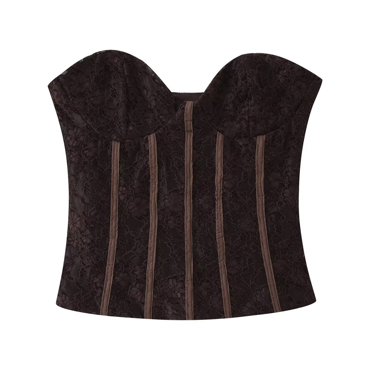 Hot girl lace strapless sexy sleeveless top