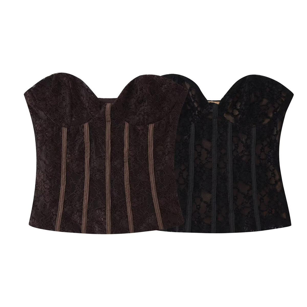Hot girl lace strapless sexy sleeveless top