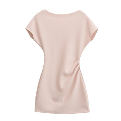 Irregular Off-Shoulder Mini Dress One-Shoulder Dress