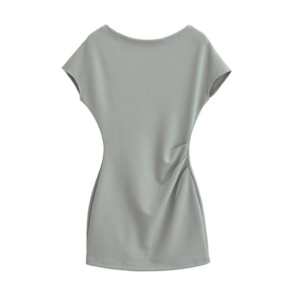 Irregular Off-Shoulder Mini Dress One-Shoulder Dress