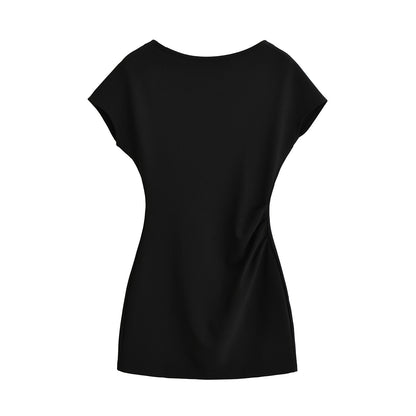Irregular Off-Shoulder Mini Dress One-Shoulder Dress