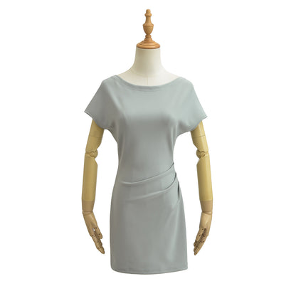 Irregular Off-Shoulder Mini Dress One-Shoulder Dress